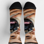 Add Pug Photo Personalize Customize Socken (Oben)