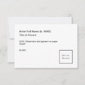 Add QR Code Artwork Exhibition Label Template Karte (Vorderseite)