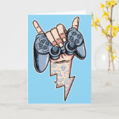 ADD TEXT Boys birthday card Karte (Gelbe Blume)