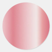 Add Text Monogram Name Logo Rose Gold Blank Runder Aufkleber (Vorderseite)