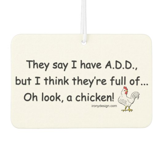 ADD Vollständig für Hühner Autolufterfrischer (Vorderseite)