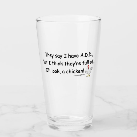 ADD Vollständig Spaß von Hühnern Glas (Vorderseite)