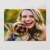 Add Yorkshire Terrier Photo Personalize Postkarte (Vorderseite)