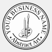 Add Your Business Logo Painter Runder Aufkleber (Vorderseite)