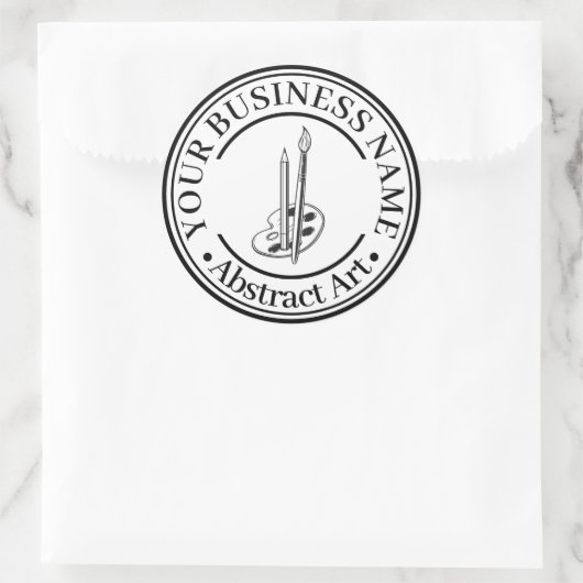 Add Your Business Logo Painter Runder Aufkleber (Tasche)