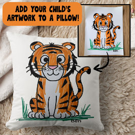 Add Your Child's Artwork to Home Decor Kissen