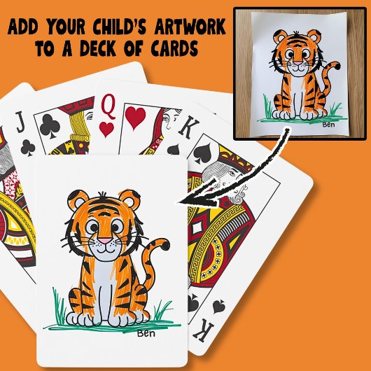 Add Your Child's Artwork to  Spielkarten