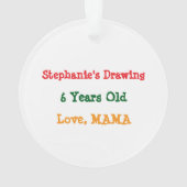 Add your Child's Artwork to this  Ornament (Rückseite)