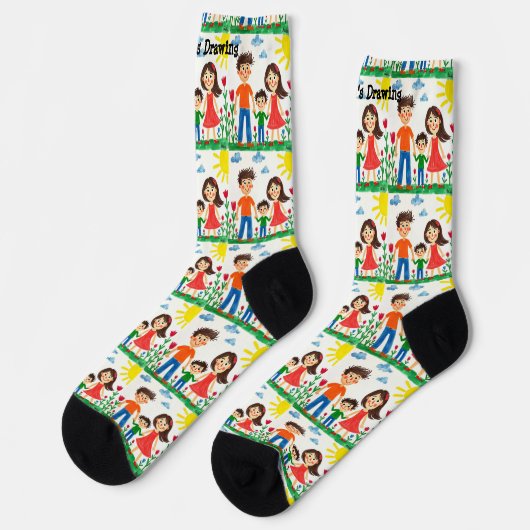 Add your Child's Artwork to this  Socken (Linkes Detail)