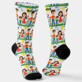 Add your Child's Artwork to this  Socken (Gewinkelt)