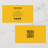 Add your custom logo circle professional black Gol Visitenkarte (Vorne/Hinten)