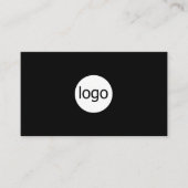 Add your custom logo circle professional black visitenkarte (Vorderseite)