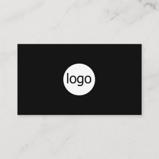 Add your custom logo circle professional black visitenkarte