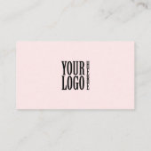 Add your custom logo circle professional Pink Visitenkarte (Rückseite)