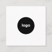 Add your custom logo circle  white quadratische visitenkarte (Vorderseite)