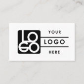 Add Your Custom Logo Rectangle Professional White Visitenkarte (Vorderseite)