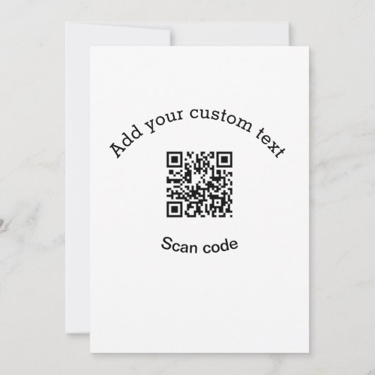 Add your custom text scan QR code business  Einladung (Rückseite)