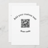 Add your custom text scan QR code business  Einladung (Vorne/Hinten)