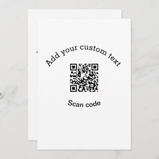 Add your custom text scan QR code business  Einladung (Vorne/Hinten)