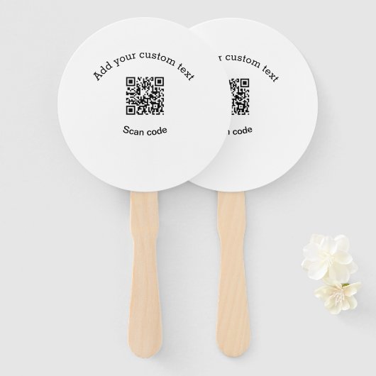 Add your custom text scan QR code business Fächer (Vorne und Hinten)