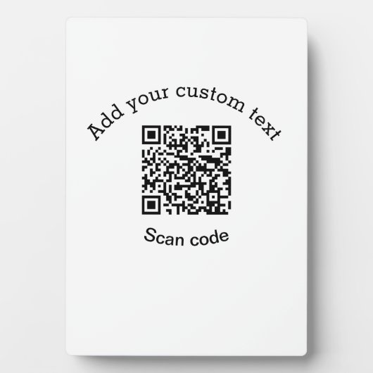 Add your custom text scan QR code business Fotoplatte (Vorderseite)