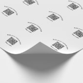 Add your custom text scan QR code business  Geschenkpapier (Ecke)