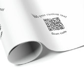 Add your custom text scan QR code business  Geschenkpapier (Rolleneckpunkt)