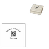 Add your custom text scan QR code business Gummistempel (Stempel)