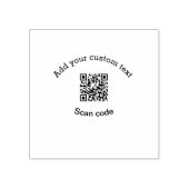 Add your custom text scan QR code business Gummistempel (Prägung)
