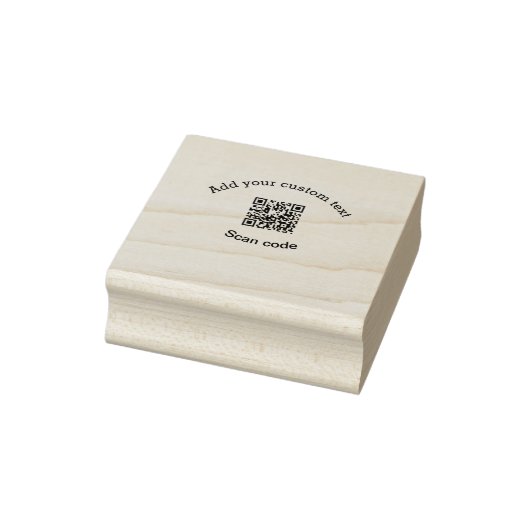 Add your custom text scan QR code business Gummistempel (Stempel)