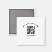 Add your custom text scan QR code business  Magnet (Vorderseite/Rückseite)