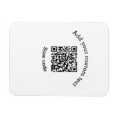 Add your custom text scan QR code business  Magnet (Horizontal)