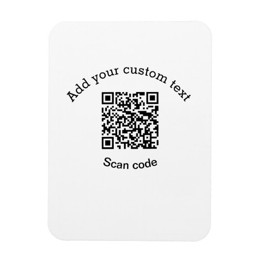 Add your custom text scan QR code business  Magnet (Vertikal)