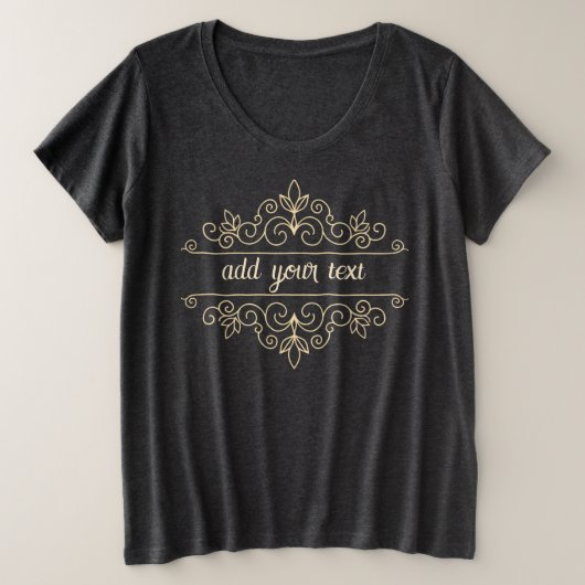 Add Your Design Große Größe T-Shirt (Design vorne)