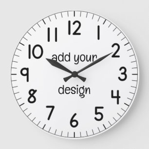 Add Your Design Große Wanduhr