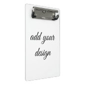 Add Your Design Mini Klemmbrett (Schrägansicht)