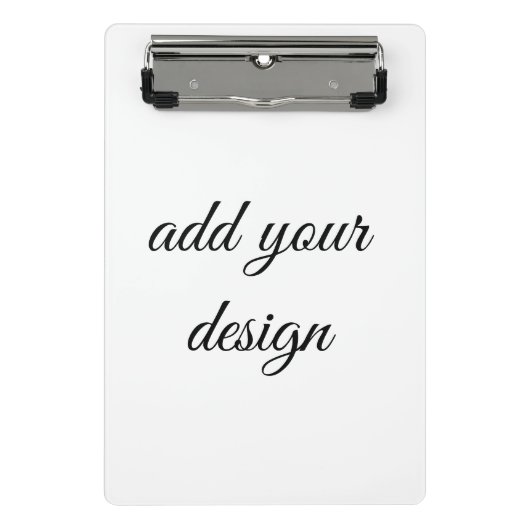 Add Your Design Mini Klemmbrett (Vorderseite)