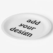 Add Your Design Pappteller (Schrägansicht)