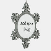 Add Your Design Schneeflocken Zinn-Ornament (Links)