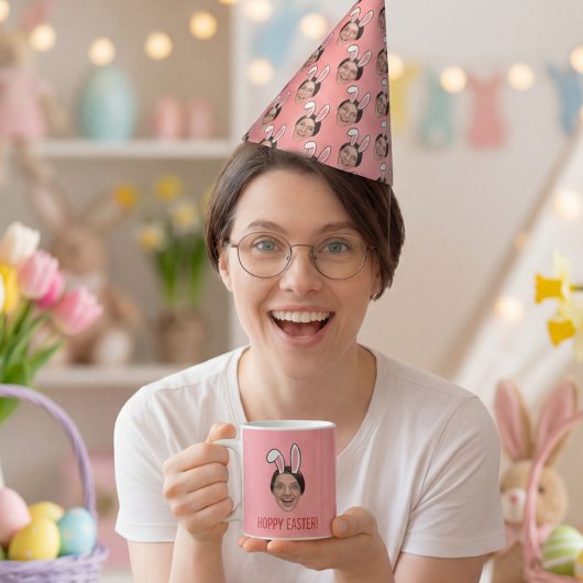 Add Your Face Personalized Easter Bunny Ears Photo Partyhütchen