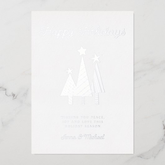 ADD YOUR FOTO Happy Holidays Folien Feiertagskarte (Vorderseite)