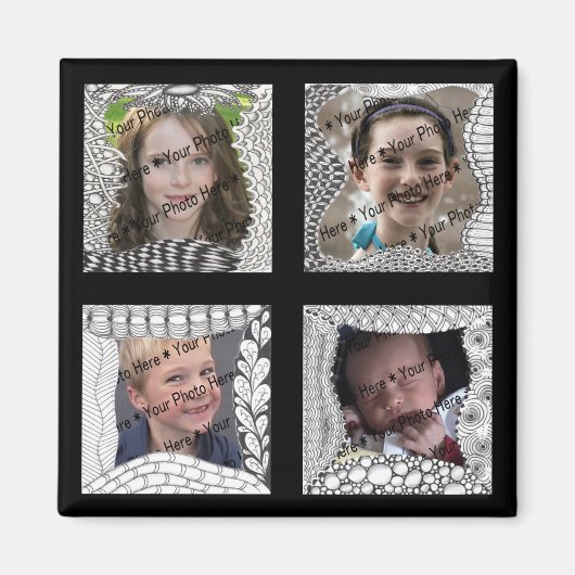 Add-Your-Fotos 4 FotoCollage Magnet (Vorne)