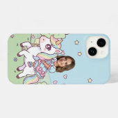 Add Your Head Ride a Unicorn Custom Photo iPhone Hülle (Rückseite (Horizontal))