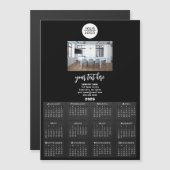 Add your Logo 2026 Calendar Company Foto Magnetkarte (Vorne/Hinten)