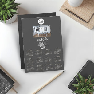 Add your Logo 2026 Calendar Company Foto Magnetkarte