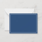 Add Your Logo Blue Double Border Business Mitteilungskarte (Rückseite)