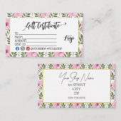 ADD YOUR LOGO Business gift certificate marketing Visitenkarte (Vorne/Hinten)