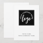 Add Your Logo Company Mitteilungskarte (Vorne/Hinten)