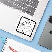 Add Your Logo Customizable Template Aufkleber (Laptop mit iPhone)