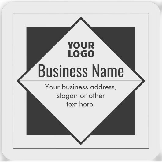 Add Your Logo Customizable Template Aufkleber (Vorderseite)